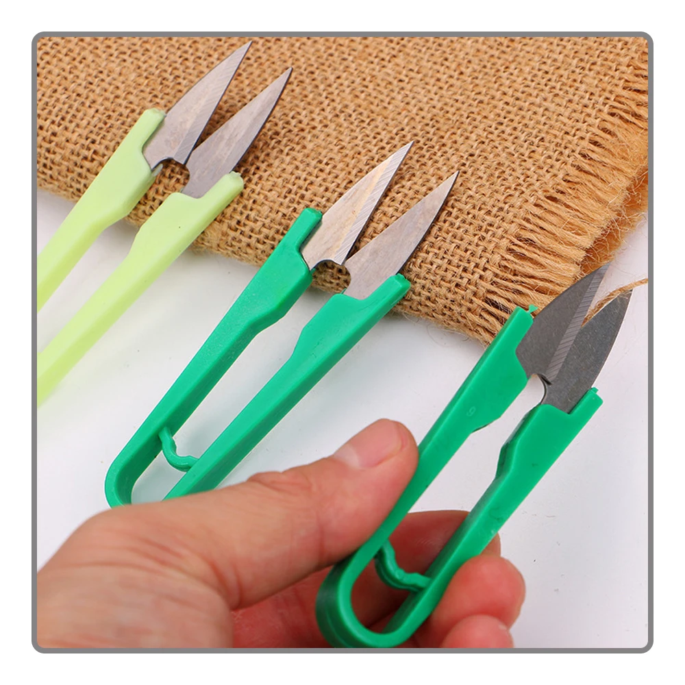 U-Shaped Plastic Simple Small Scissors Thread Head Fishing Line Household Sewing Yarn Small Scissors Fishing Tool