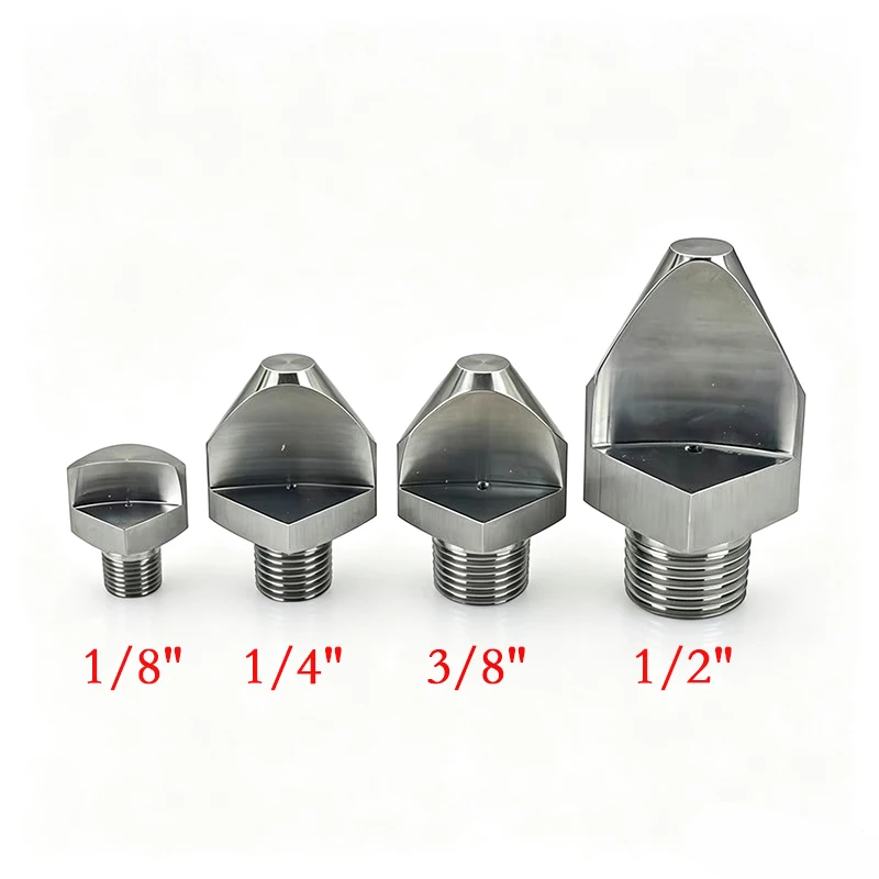 SS304 Narrow-Angle Fan-Shaped Cleaning Spray Nozzle V-Type high-Pressure Nozzle high-Impact Nozzle 1/8