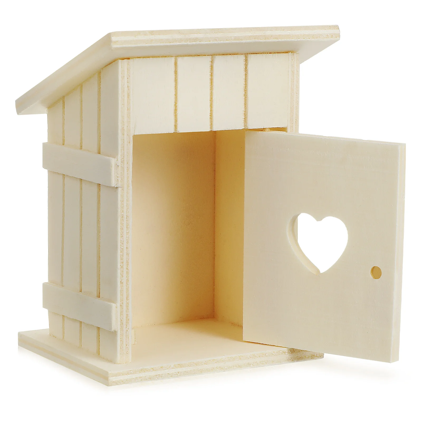 

Wooden Bird Nest House Unpainted Natural Parakeet Birds Sleeping Cage Outside Garden Finch Nesting Box Small Pet House Crafts
