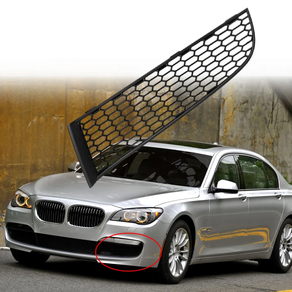 

Car Front Honeycomb Grille Fog Light Grille Cover For BMW 7 Series F01 F02 M Sport 2009-2015 51117903673 51117903674