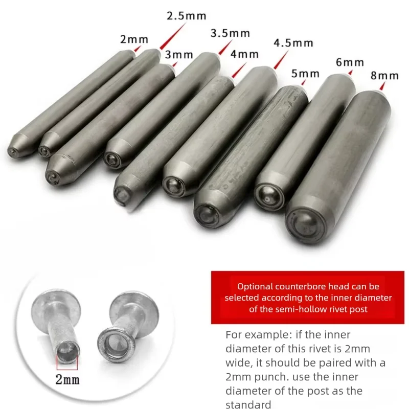 Rivet Punch,white Steel Punch,punching Needle Press,hand Tapping, Hollow Rivet,flowering,flanging,Opening Abrasive Tool view 2