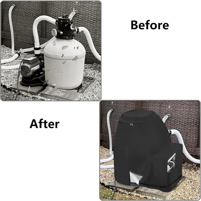 Waterproof UV‑Resistant Dust‑Proof Pool Pump Cover for Above‑Ground Swimming Pool Sand Filter Pump Protector