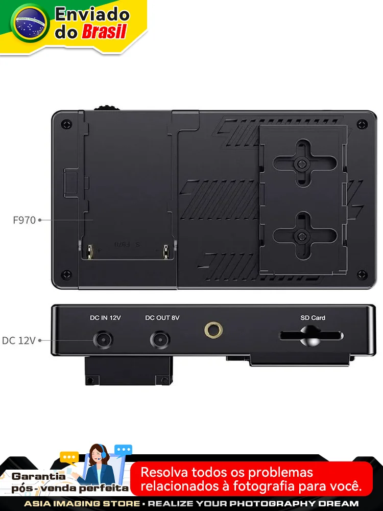 FEELWORLD LUT5 5 Polegada 3000nits HDR HDMI LUT 5 4K Touch Fotografia Monitor ao vivo Forma de onda Histograma vetorial Vídeo Peaking Focus