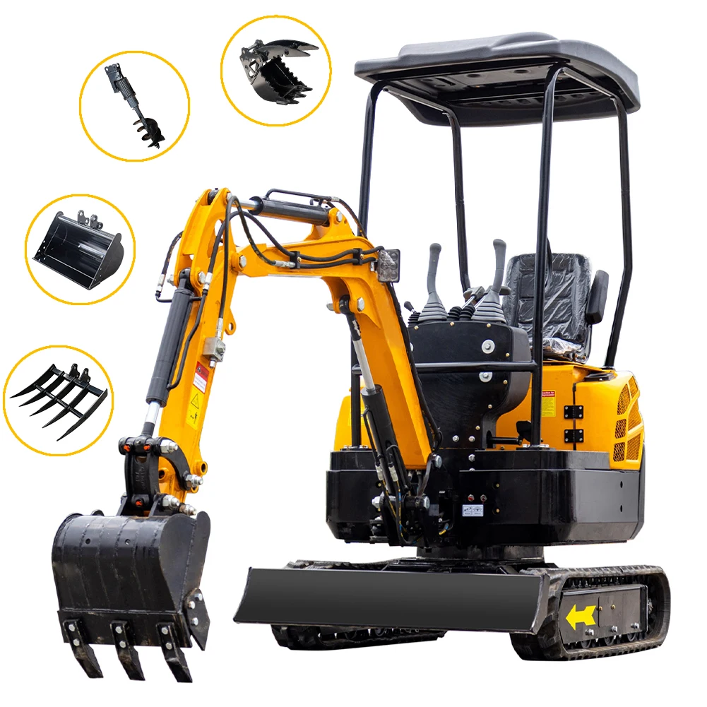 Factory Price 1.3 tons Mini Crawler Digger Small Excavator Chinese Manufacturer Mini Excavator EPA Certified Small Digger