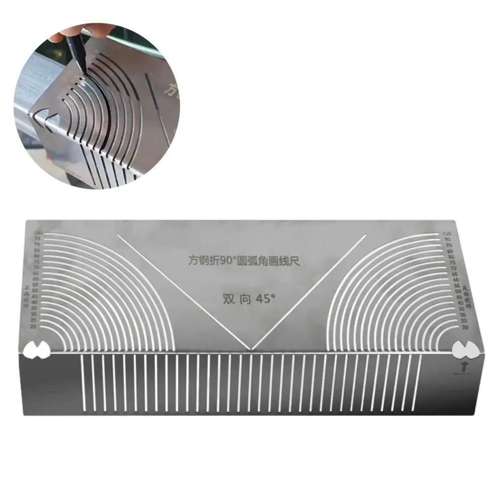 

Precise Angle Creation Tool Steel Pipe Bending Marking Tool for Metalworking Engineering Adjustable 90-degree Square for Metal