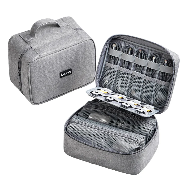 

Многофункциональная сумка для хранения цифровых аксессуаров, чехол для кабеля для передачи данных, зарядное устройство, блок питания для ноутбука, U-диск U Shield Tech Organizer