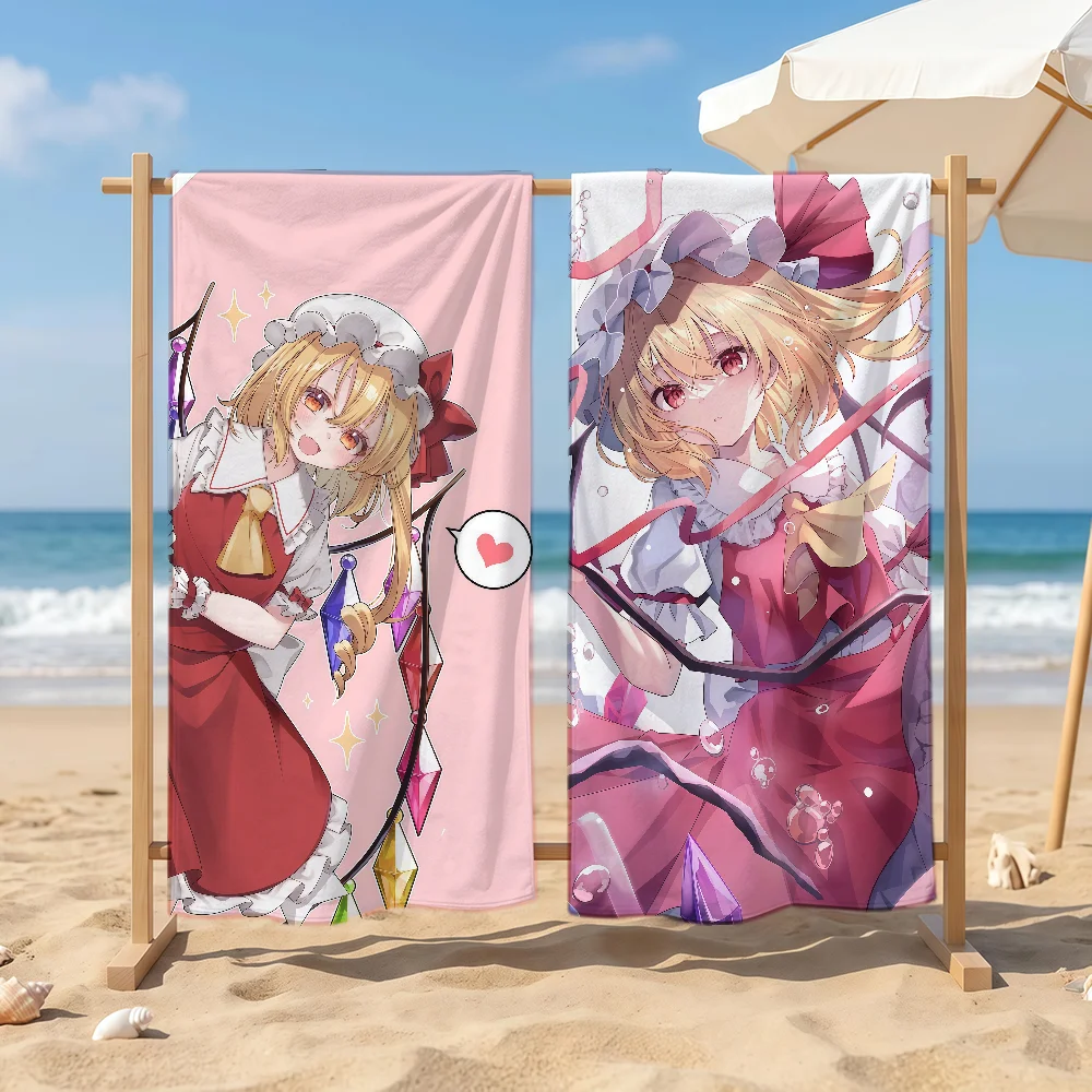Touhou Project Flandre Scarlet Towel Sports Quick Dry Travel Camping Sandproof Soft Light Large Beach Towel