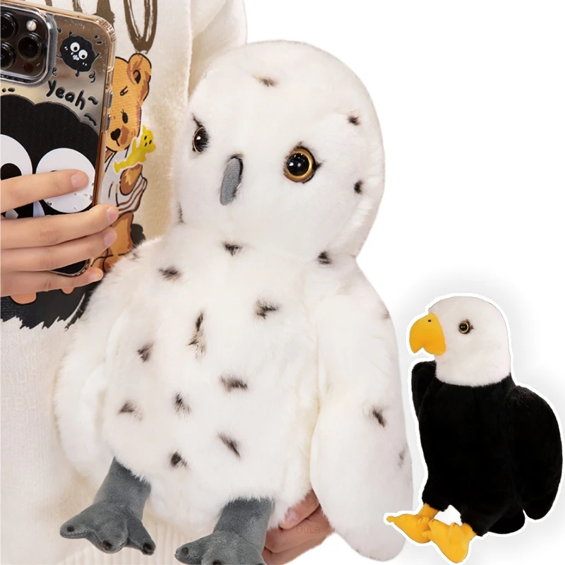 25/35cm realistico American Eagle Owl peluche morbidi animali di peluche RealLife Bird Dolls for Boys Girls Birthday Gift Home Decor