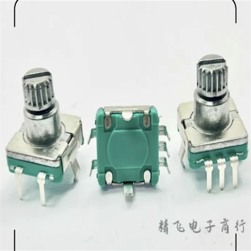10 PCS EC11 encoder 15 pulse 30 positioning with switch audio amplifier digital encoder plum blossom shaft length 10MM