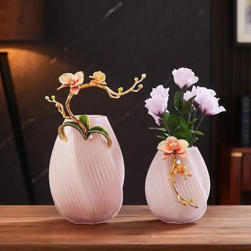 Flower arrangement vase living room entrance office villa flower utensils high-end ornaments