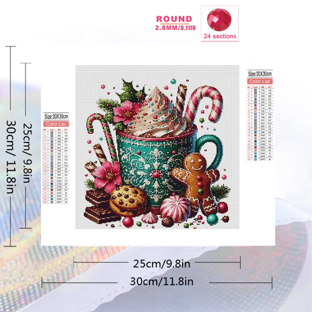 Momoart Cup Diamond Embroidery Ice Cream Mosaic Biscuit Landscape DIY Full Square Round Diamond Painting Handmade Hobby