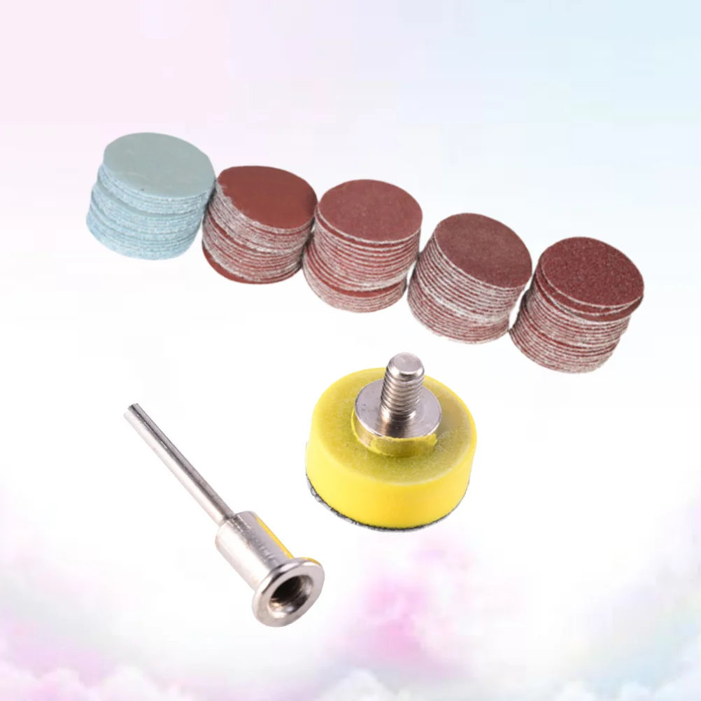 100 قطعة أقراص الصنفرة وسادة 25 مللي متر 1 بوصة 100-3000 حصى تلميع عدة لطاحونة الحفر أداة دوارة ملحق لوحة الداعم