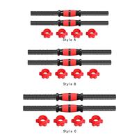 2Pcs Stainless Steel Dumbbell Bars Set for Home Gym Durable Extension Barbell Handle Arm Lifting Rod Strength Training Equipment