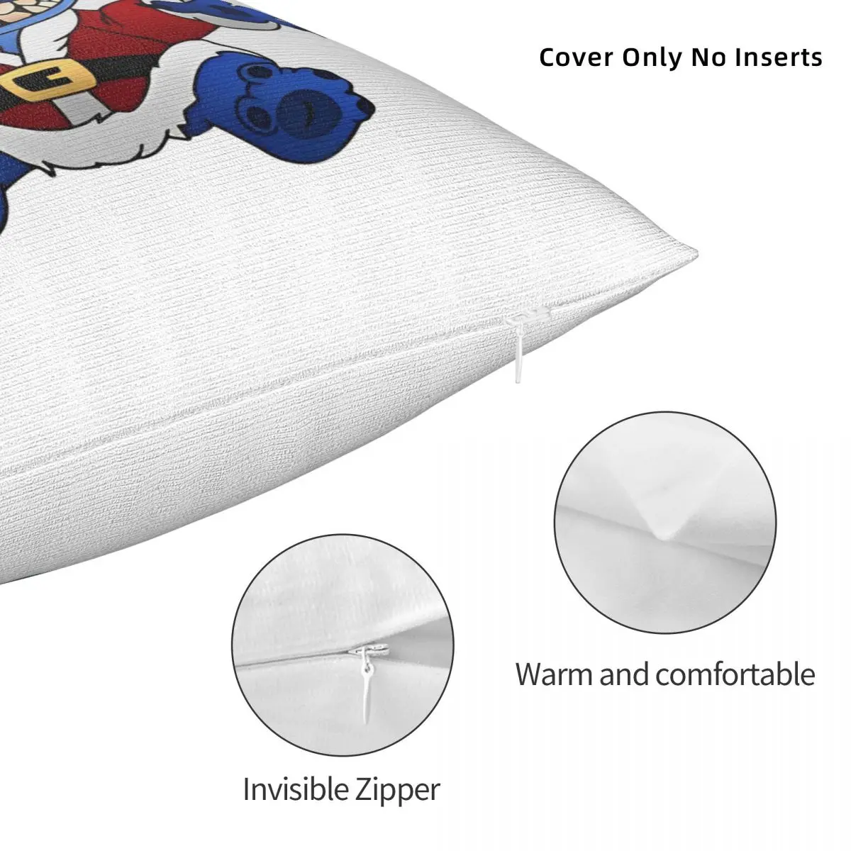 لطيف غرزة المخدة غطاء وسادة بوليستر هدية عيد ميلاد سعيد رمي كيس وسادة غطاء غرفة نوم مربع 45X45cm