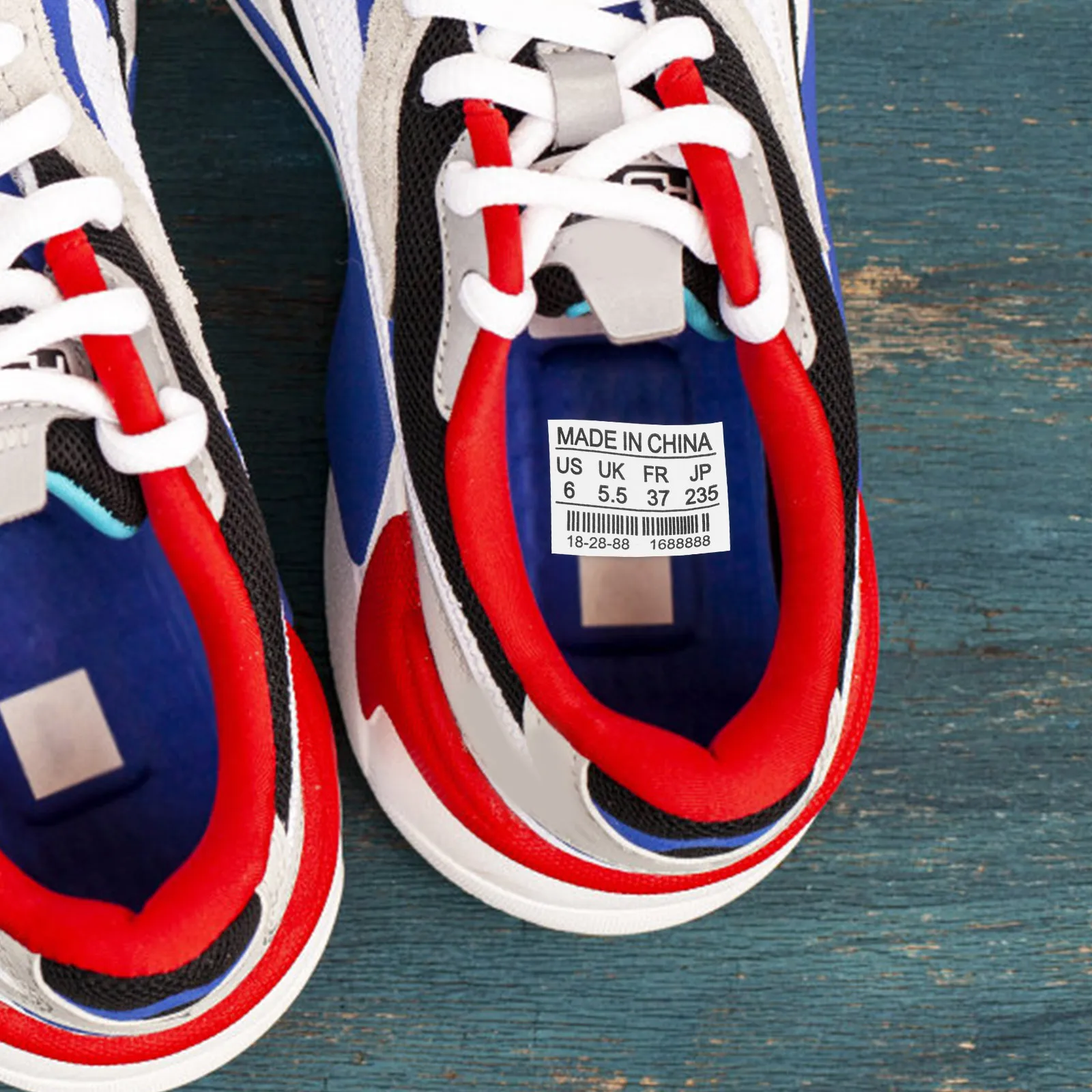 

4 Sheets Self-Adhesive Shoes Size Number Sticker Universal Fit All Styles Non-Damaging Easy to Apply Shoes Size Stickers