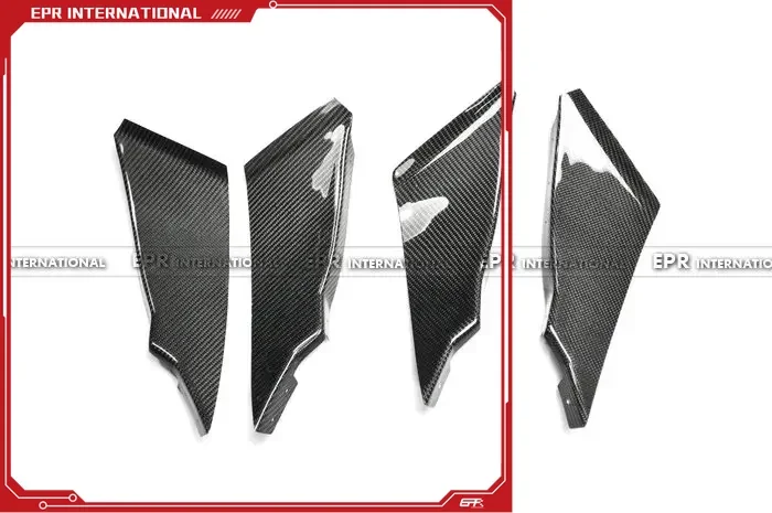 Car-styling Carbon Fiber Front Bumper Canard Glossy Finish Splitter Lip Set Kit Fibre Drift Racing Part Fit For Nissan 350Z Z33