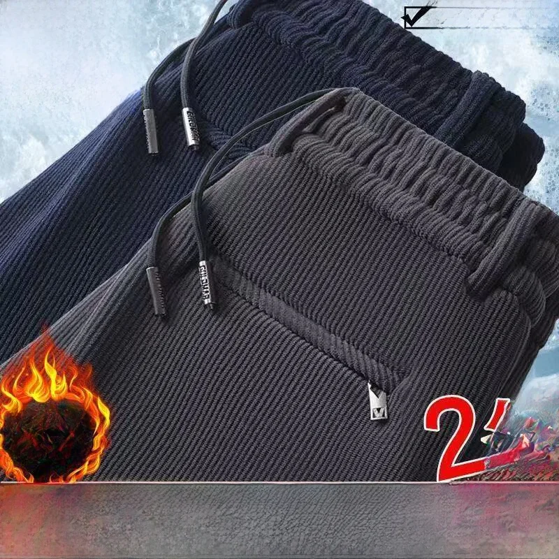 

Мужские вельветовые брюки прямого кроя Thiened Fce, повседневные свободные брюки, длинные брюки, осенне-зимняя модная тенденция