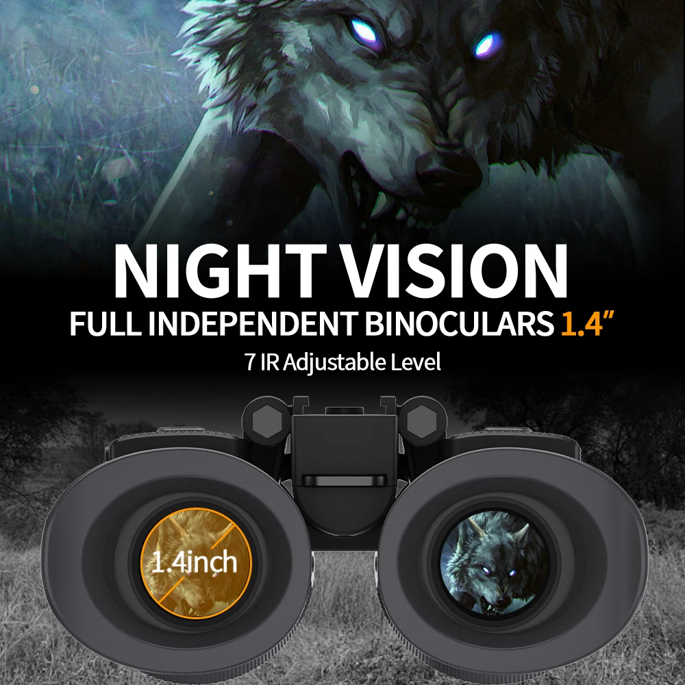 4K Head-Mounted Night Vision Goggles & Binoculars for Adults – 8X Digital Zoom for Hunting, Camping