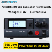 Jesverty Communication 13.8V 30A Adjustable Linear Power Supply Stable DC Communication Switching Power Supply Automotive