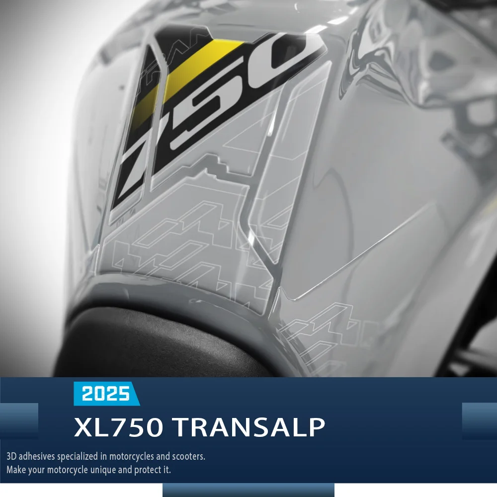 xl750トランサルプ2025用3dエポキシ樹脂製保護ステッカー、バイクタンクパッドステッカー、保護キット、防水ステッカー
