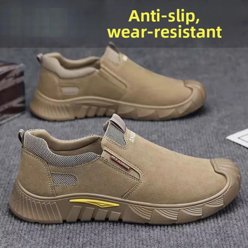 

Men's Safety Shoes Lightweight Steel Toe Anti Crush And Piercing Welding One Step Construction Site Wear Resistant B...