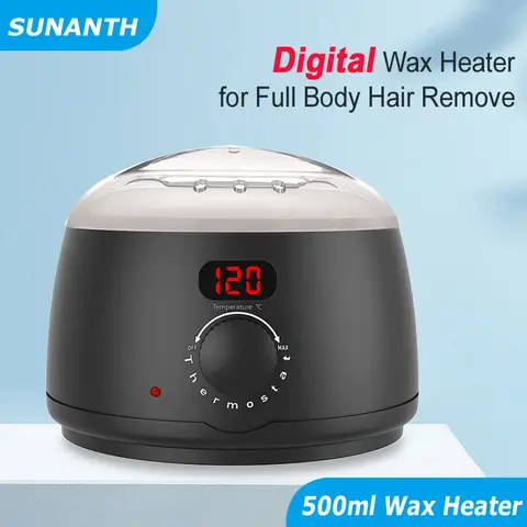 Wax Heater Machine 500ml Big Size Wax Heater Machine for Hair Removal Wax Beans Warmer with Digital Display Screen Depilatory Wax-melting Pot