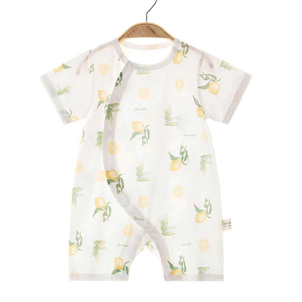 Baby Girl Clothes Summer 2024 100% Cotton Fruit Print Thin Type Newborn Clothes 0-12 Months Baby Boy Romper