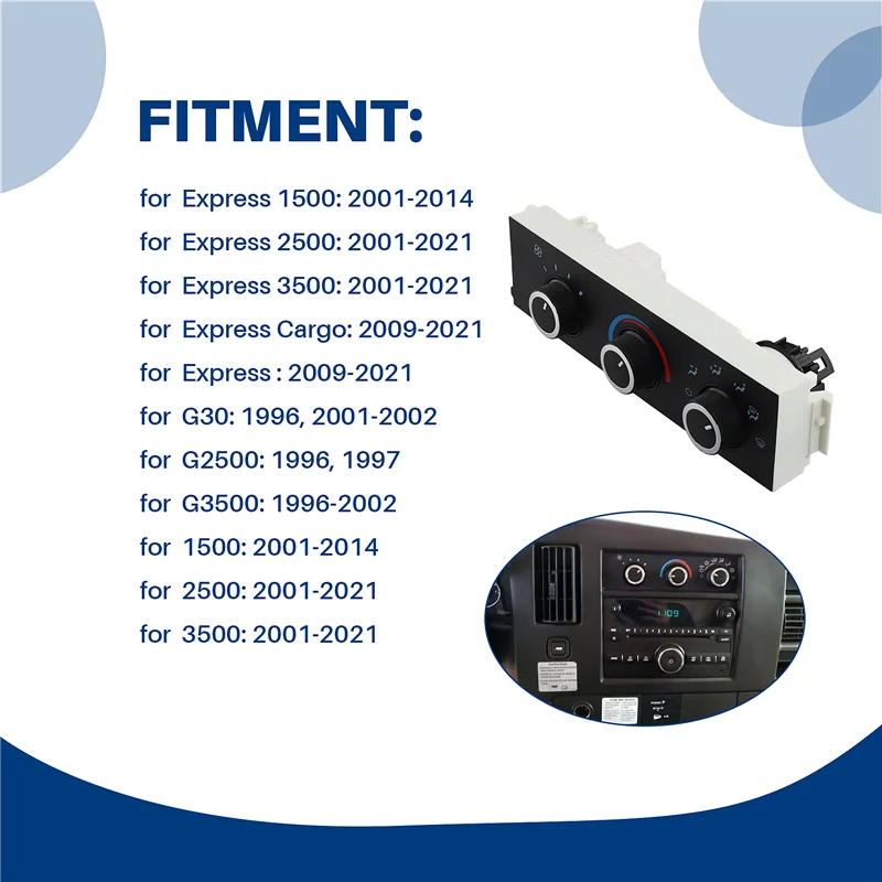 

A80X-599-293 Car Temperature Control Switch Climate Control Module For Select /GMC Models
