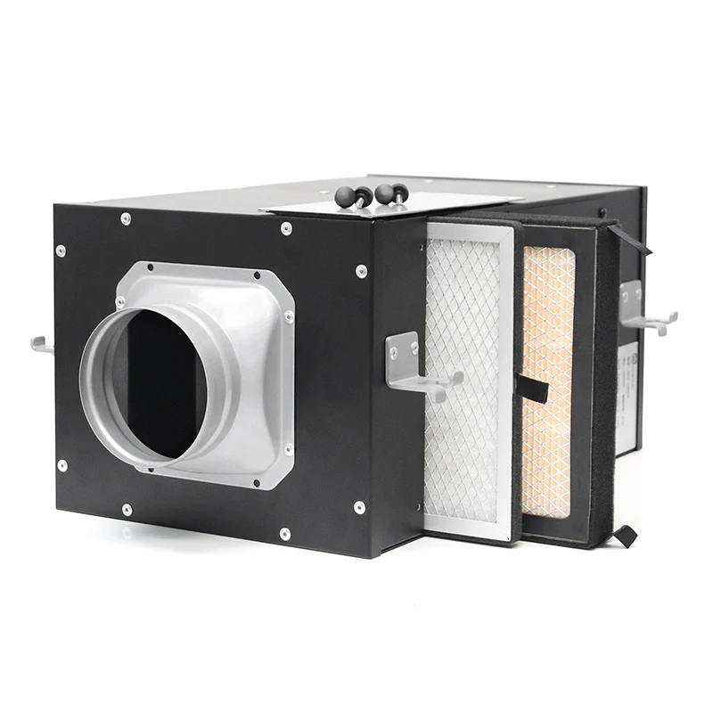 HCC-100UE HVAC Silent Metal Box Forward Curved Centrifugal Fan with G4 Pre-Filter and HEPA H11 Filter Filtration Rate Over 95%
