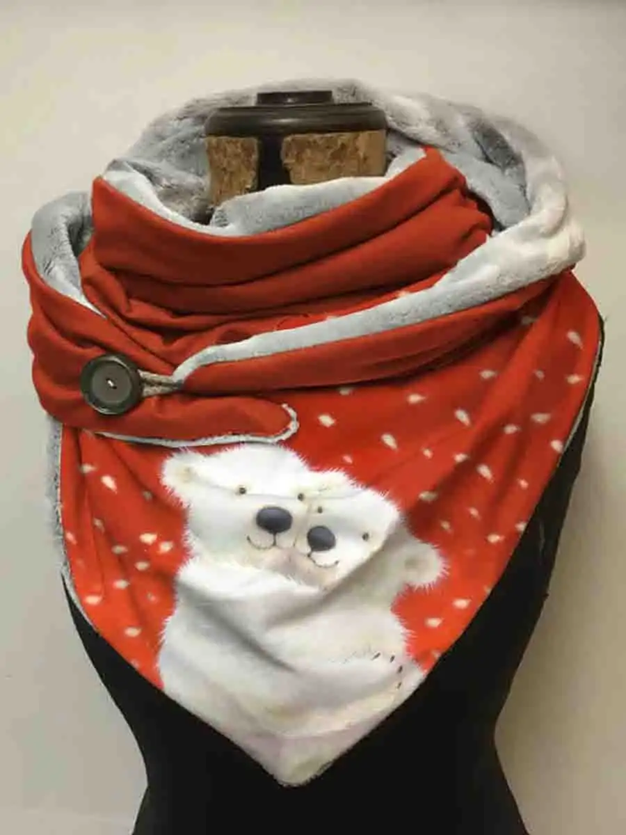 

Cute Bears 3D Print Casual Scarf And Shawl for Women