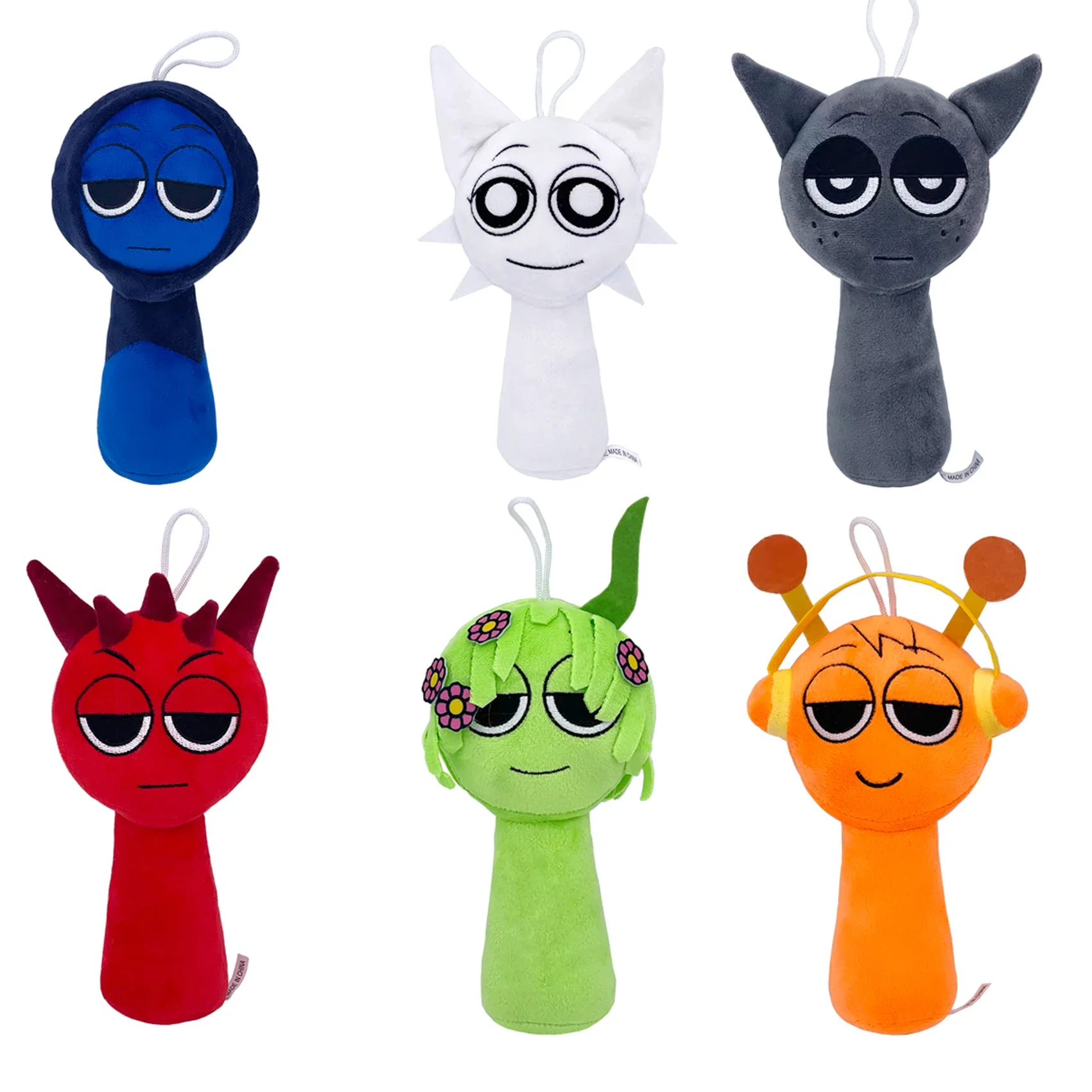 Nuevos juguetes de juego de terror de peluche Sprunki, almohada de peluche suave y bonita de dibujos animados para chico, regalo de cumpleaños y Navidad, muñecos rellenos para niños