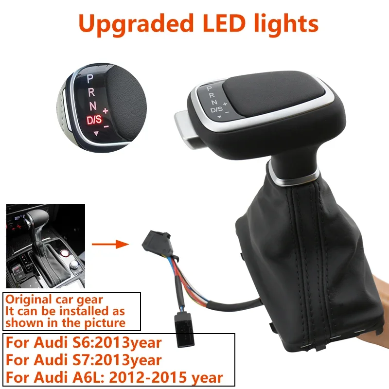 Led versnellingspookknop, schakelhendel, versnellingspook, versnellingshendel, auto-accessoires voor Audi A4 B8 A6 C6 C7 A7 S7 S6 Q7 Q5 8R A5 S5