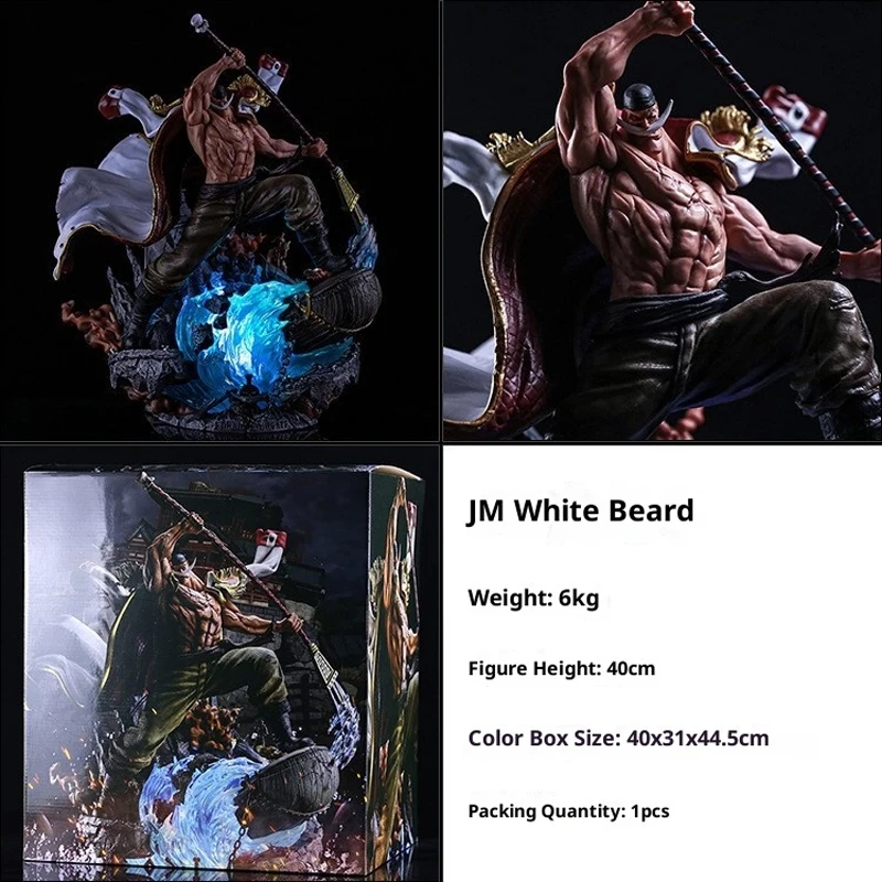 

Четыре пирата Glow Jm Белый бородатый папа Эдвард Ньюгейт вмещает военную статую на вершине, а также взрослые и дети держит подарки.