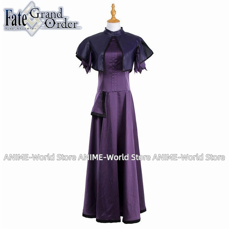 Anime Game Fate Grand Order FGO Jeanne D'Arc Joan of Arc Ruler Purple Dress Wig Cosplay Costume