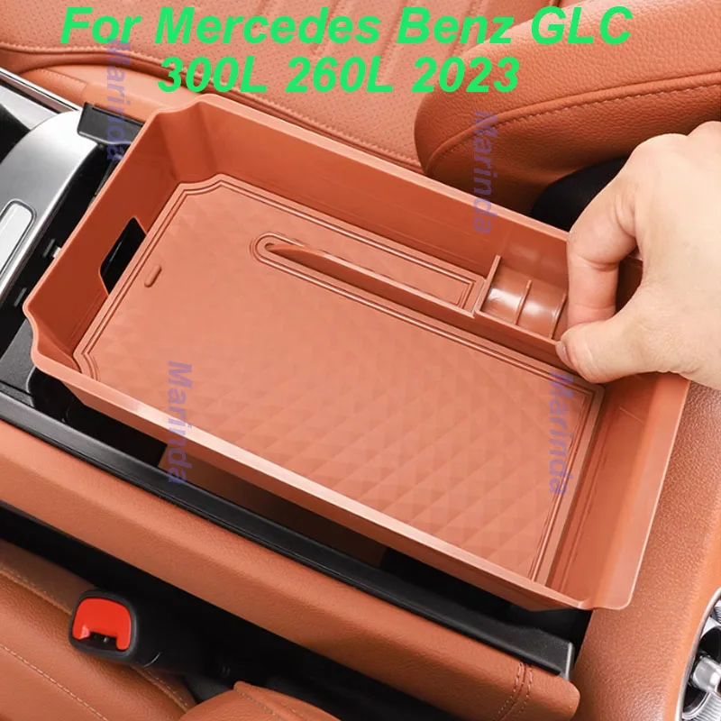 

Car Central Console Armrest Storage Box for Mercedes Benz GLC 260L 300L 2023 Seat Gap Box Classify Tidying Interior Accessories