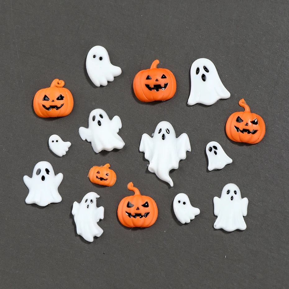 Kürbis-Geist 3D-Nagelanhänger Silikon-Nagelform Niedliche Cartoon-Halloween-Nagelkunstformen Nagelschmuckherstellung Maniküre-Dekorationen – Detail 4