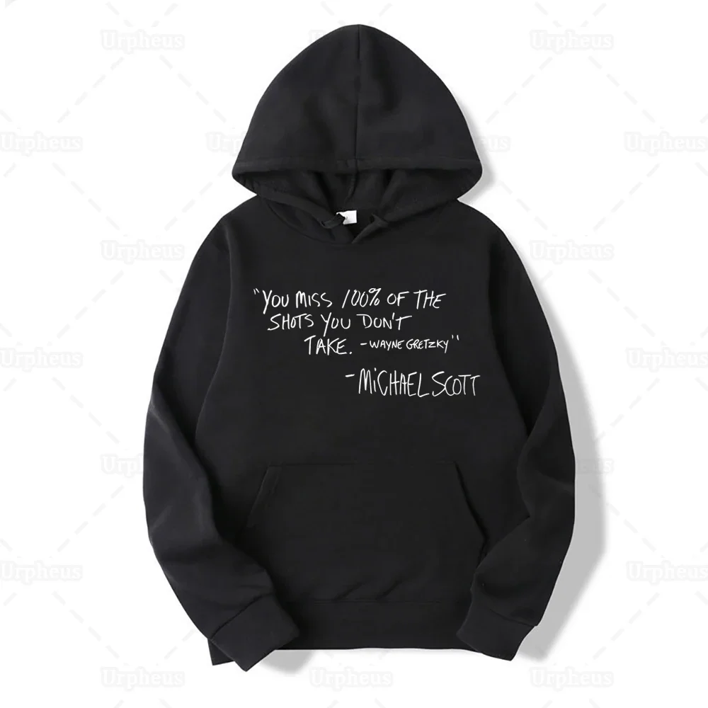 The Office Tv Show Hoodie Michael Scott You Miss 100% of The Shots You Don\'t Take Hoodie Sweatershirt The Office Quote