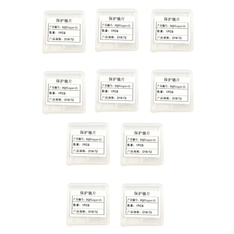 10 peças lente protetora de soldagem a laser 18x2 para wsx qilin hanwei sup lente de soldagem a laser