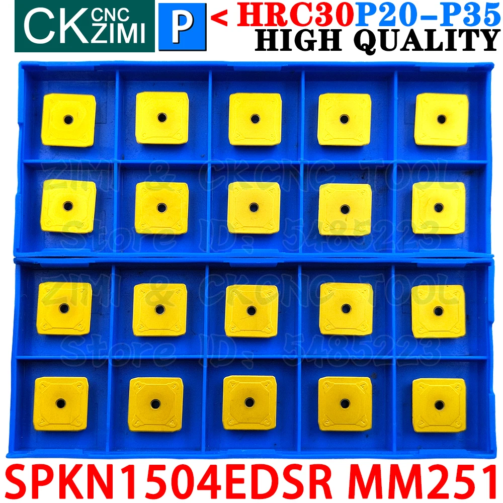 SPKN1504EDSR MM251 SPKN 1504 EDSR MM251 Insertos de carburo Herramientas de insertos de fresado Fresadora SPKN1504 SPKN SEKN 1504 EDSR CNC para metales Herramientas de plaquitas de planeado intercambiables
