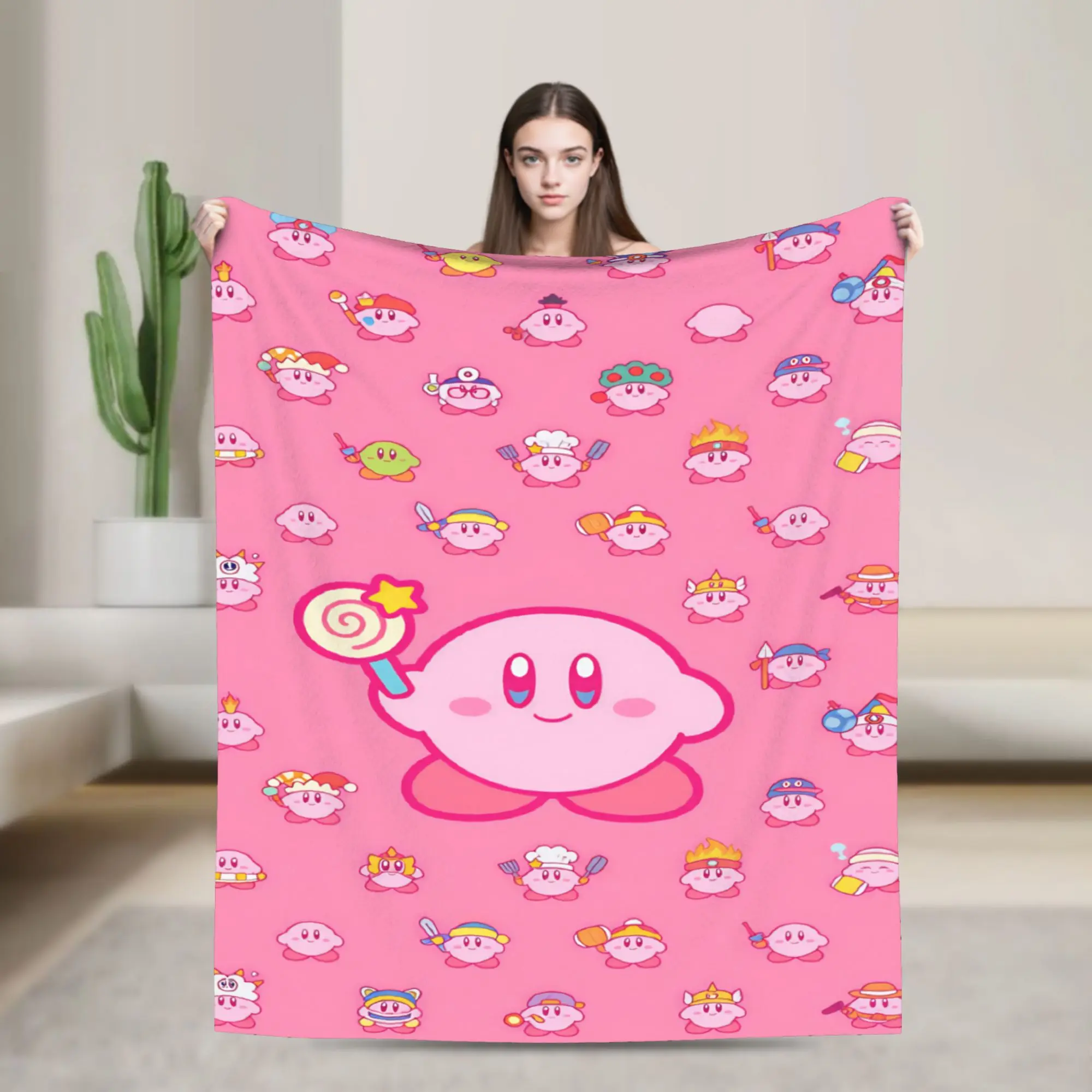 K-Kirbies  Blanket  Soft Fashion Plush Throw Blanket For Couch Chair Decorative Flannel Bedspread Bed Cover