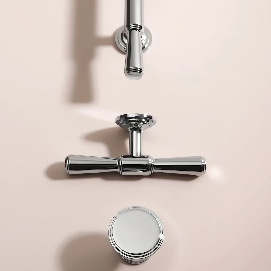 Bright Silver Furniture Handles Solid Brass Chrome Luxury Long Pulls Modern Minimalist Kitchen Cabinet Wardrobe Knobs