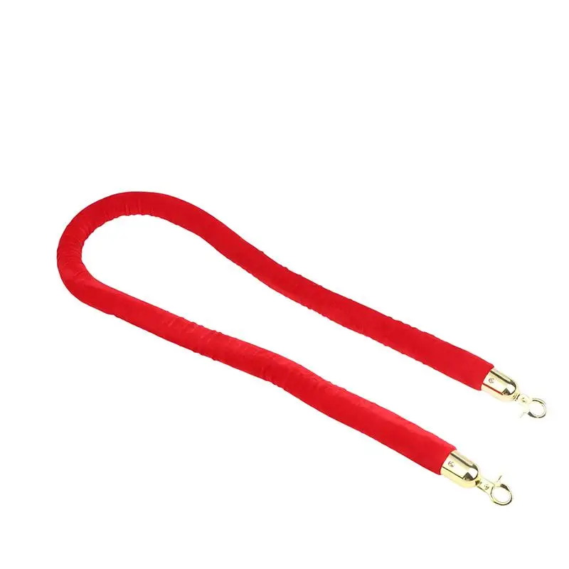 ●1.5M Velvet Barrier Rope Crowd Control Queue Line Barrier Rope Warning Line Lanyard Welcome Flannel Rope For Hotel Exhibition