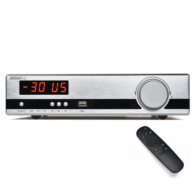 

X21 Мощный аудиофильский HIFI 2,1-канальный усилитель, плата U-диска BT5.0 LDAC, цифровой декодирующий плеер, усилитель басов