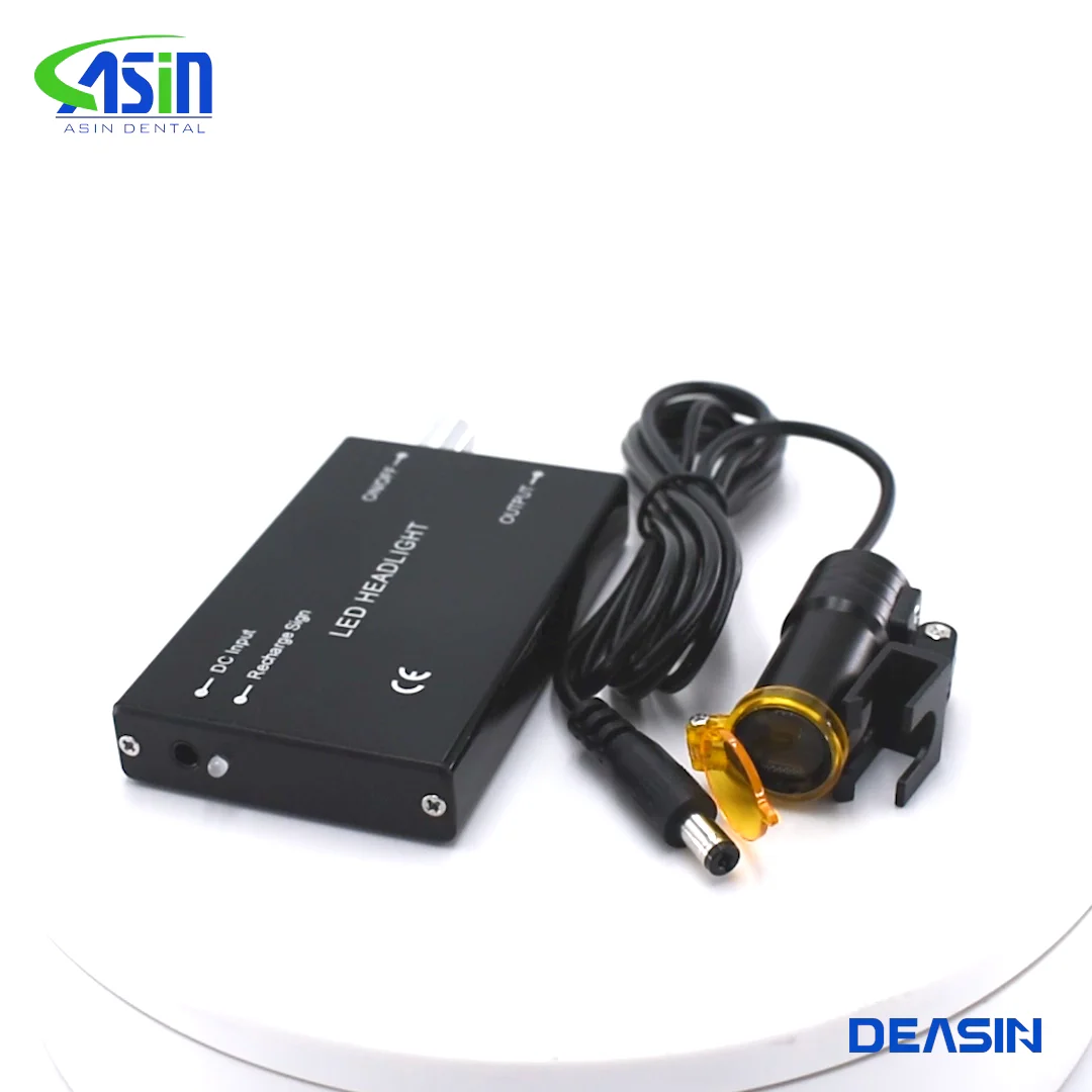 5W den tal Loupe LED Spot Head Light with Clip Light Filter Lithium Battery