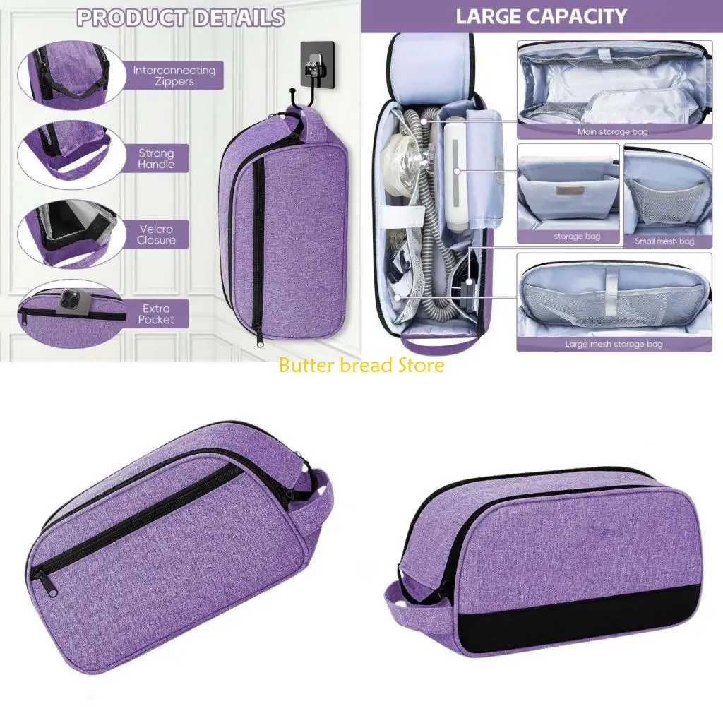 W89C Respiratory Machine Case Organizers Featuring Interconnected Zippers Robust Handle And Added Pockets For Secure Storage