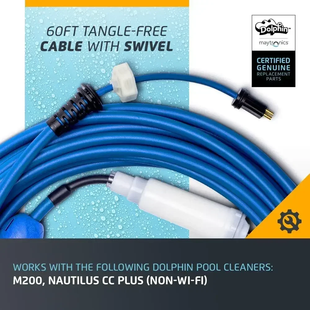 

[Discounted Price!Free Shipping!]Genuine Replacement Part — Durable 60 FT Blue Cable with Swivel for Tangle-Free Operation