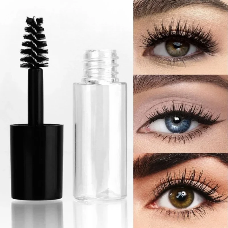 10 Stück 1,2/3 ml leere Mini-Mascara-Röhrchen und Zauberstab, kleine Probengröße, Wimpernwachstumsverpackung, Röhrenbehälter, Reise-Probenflaschen
