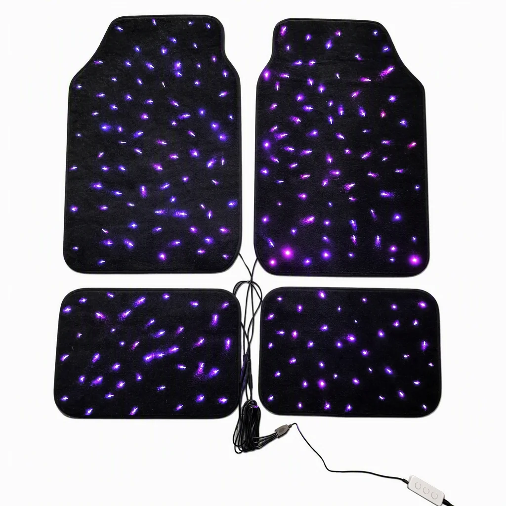 Fiber Optic Star Carpet Car Star Mats WaterProof Star Light Car LED Rugs RGB Light Effect APP Remote Control