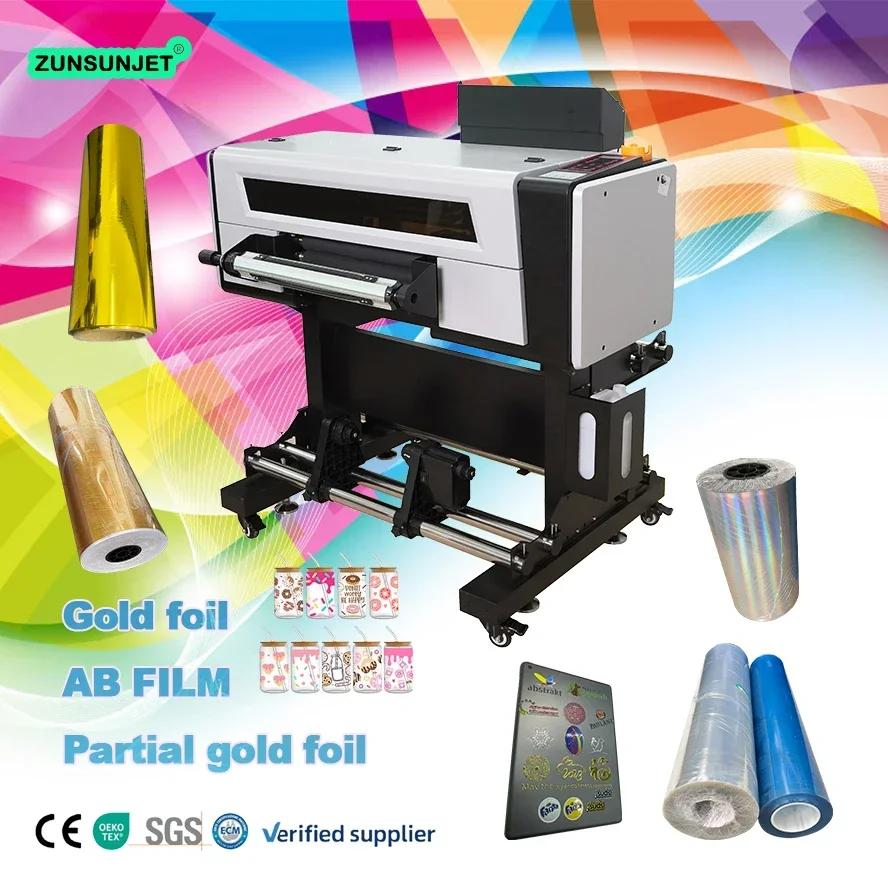 small automatic a2 size ab film 40 cm crystal label uvdtf uv dtf film dtf sticker printer uv printing machine for bottle