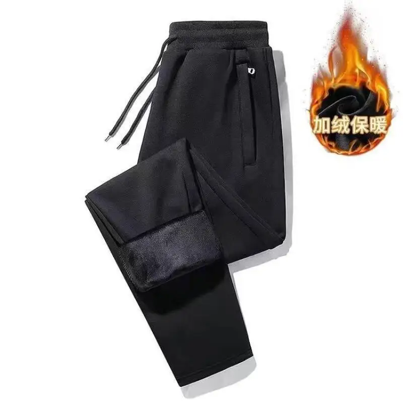 メンズ服スウェットパンツ新しい秋冬ベルベット多用途服メンズストレートレッグパンツカジュアルスウェットパンツ弾性パンツ